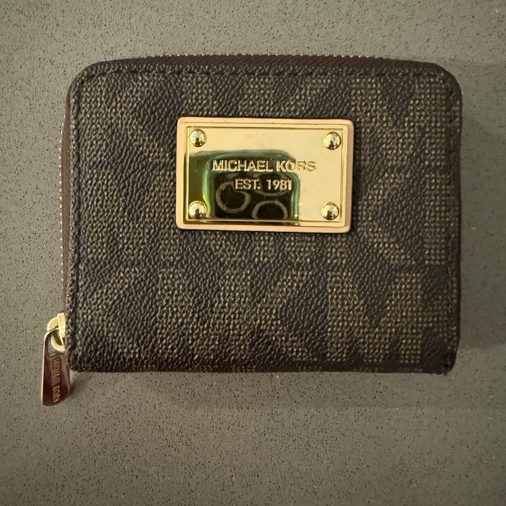 Michael Kors Brown and Gold Wallet